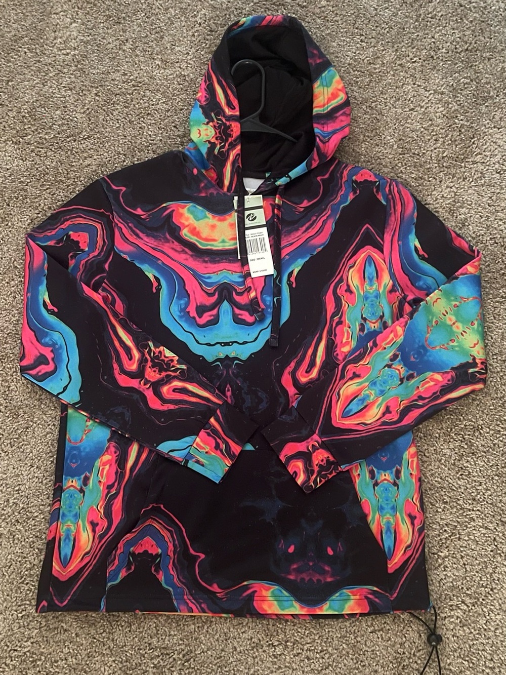 NWT Fresh Multicolor Psychedelic S Hoodie